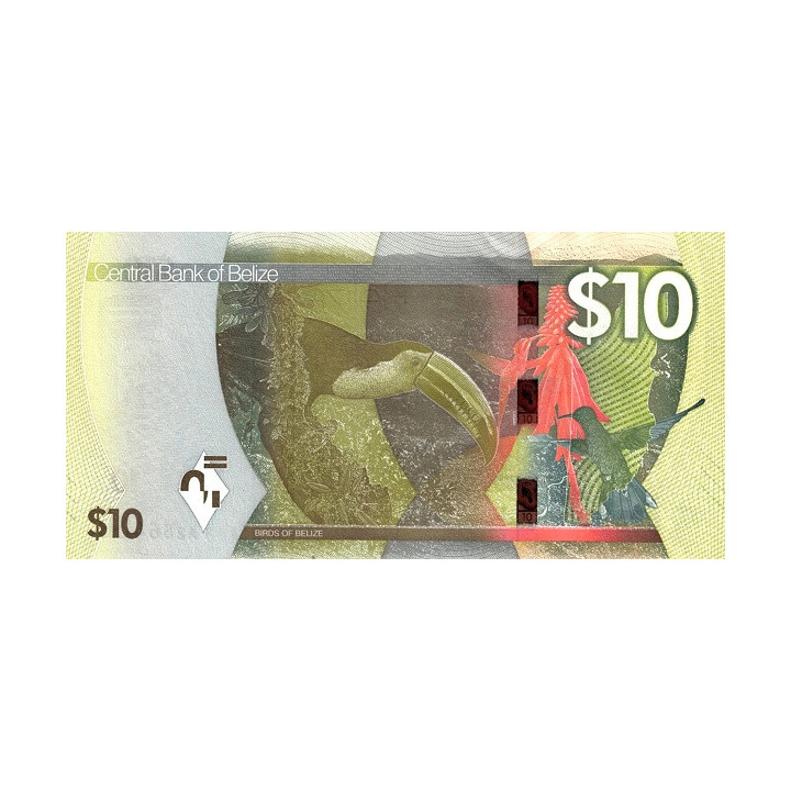 Belize 10 Dollars 2025 P75