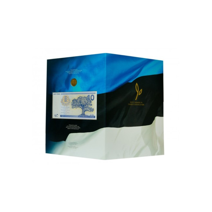Estonia 10 Krooni 2008 P90 folder