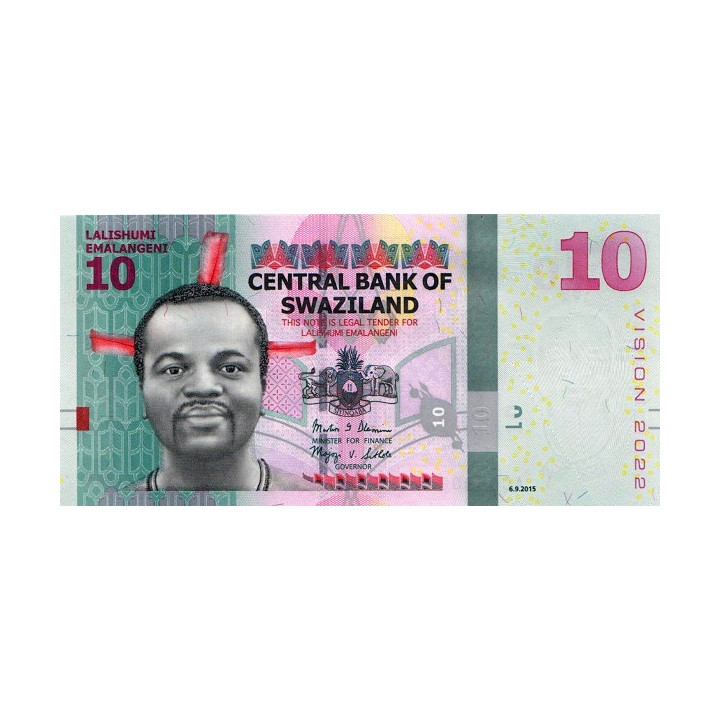 Swaziland 10 Emalangeni 2015 P-41