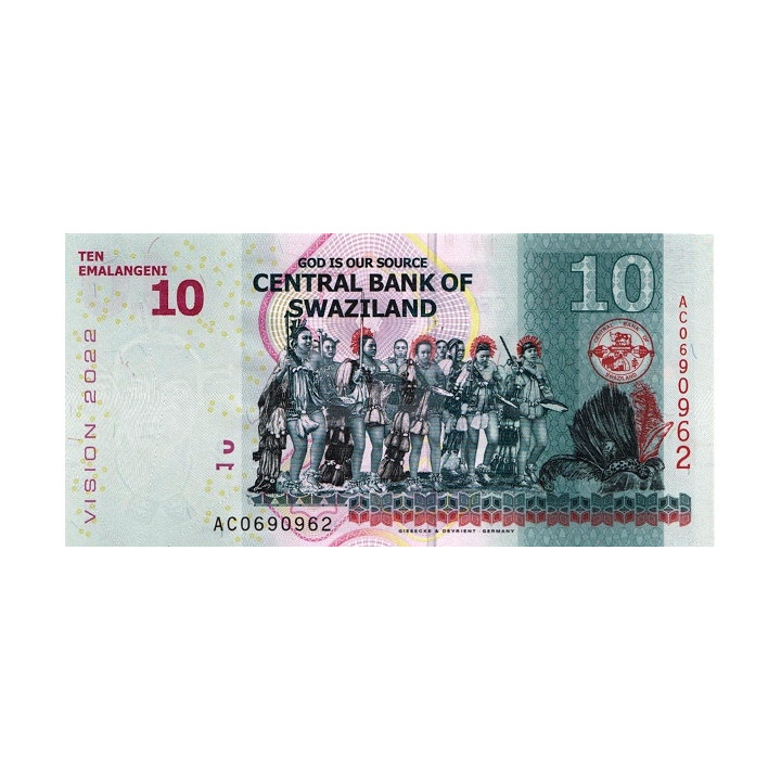 Swaziland 10 Emalangeni 2015 P-41