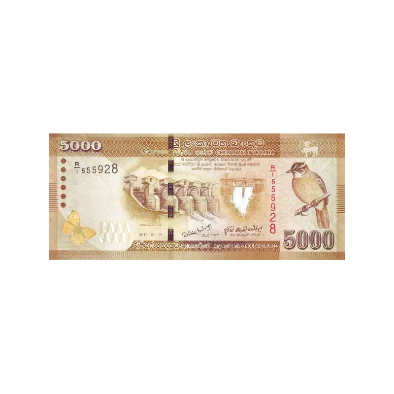 Sri Lanka 5000 Rupees 2010 P128a