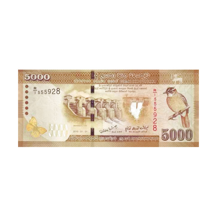 Sri Lanka 5000 Rupees 2010 P128a