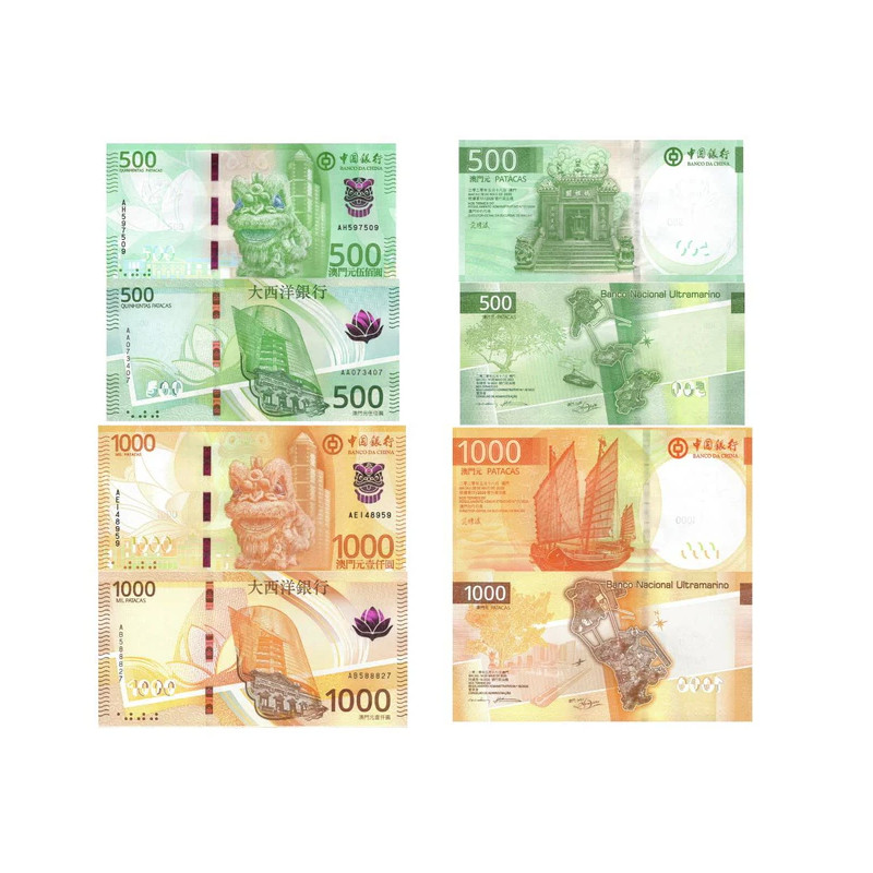 Set Macau 2 x 500 & 2 x 1000 Patacas 2020 (2026)