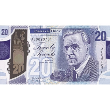 Northern Ireland 20 Pounds 2022 Danske Bank P215b