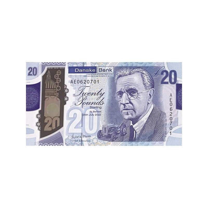 Northern Ireland 20 Pounds 2022 Danske Bank P215b