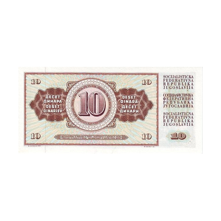 Jugoslavien 10 Dinara 1978 P87a