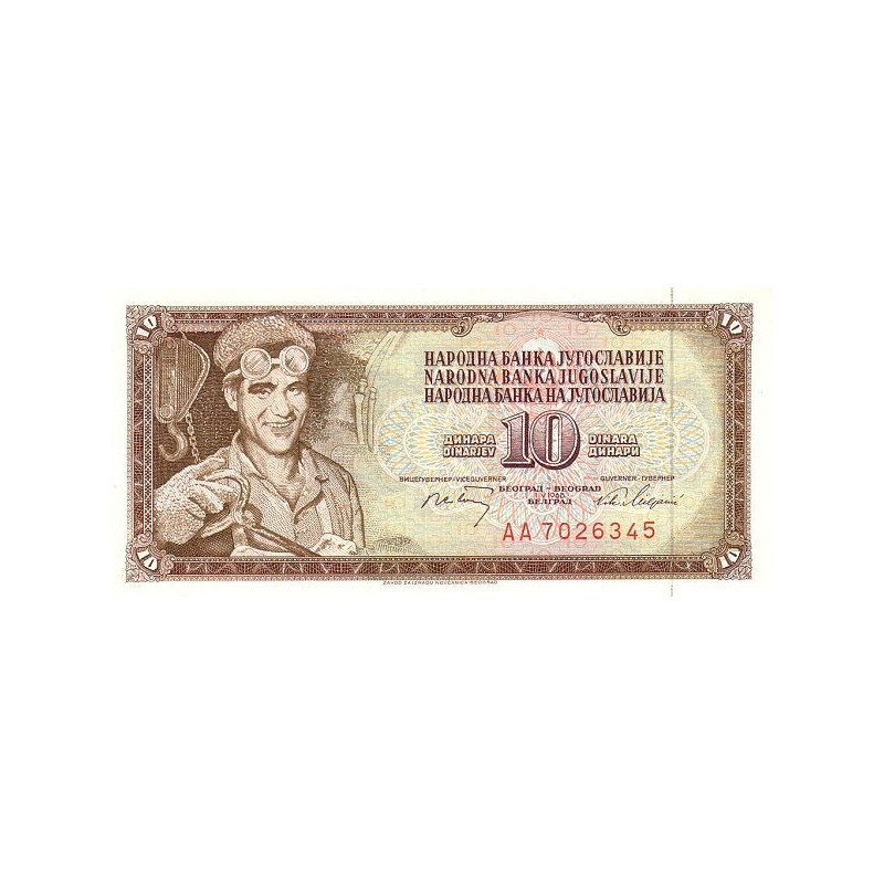 Jugoslavien 10 Dinara 1968 P82c