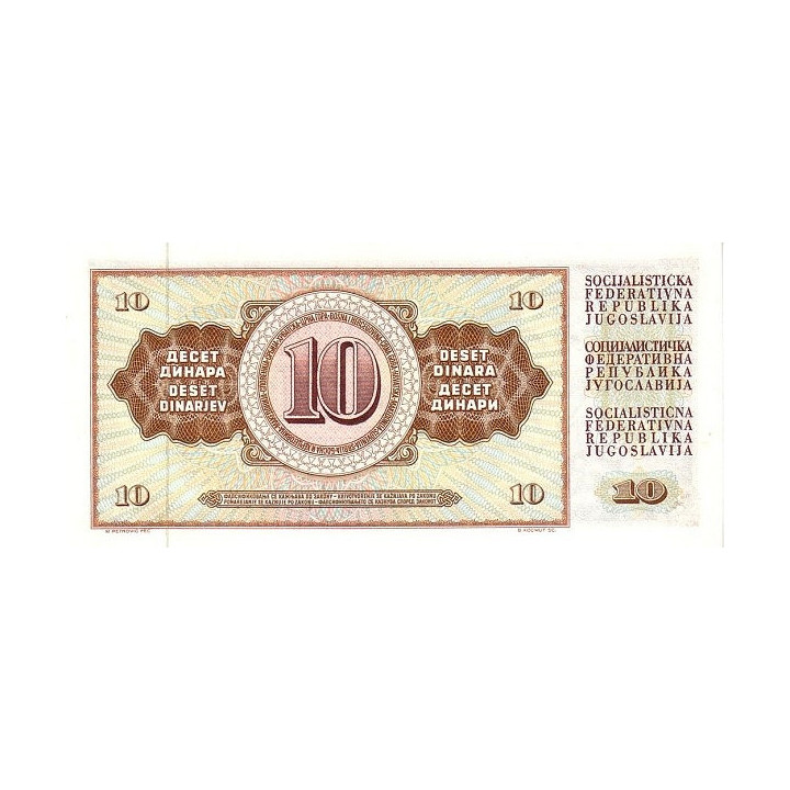Yugoslavia 10 Dinara 1968 P82c