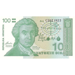 Croatia 100 Dinara 1991 P20