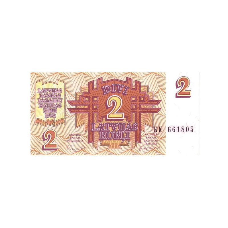 Latvia 2 Rubli 1992 P36