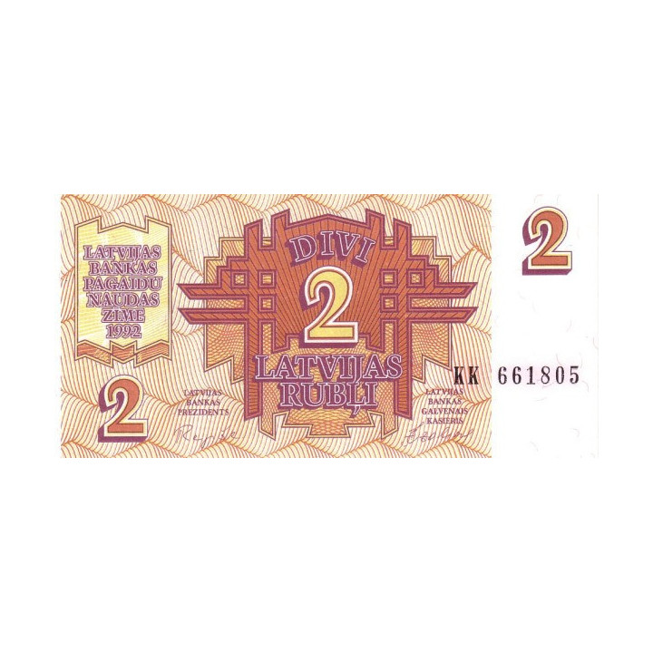 Lettland 2 Rubli 1992 P36