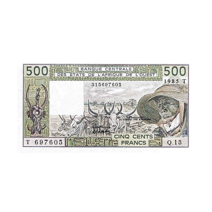 West African States 500 Francs 1985 T Togo P806T