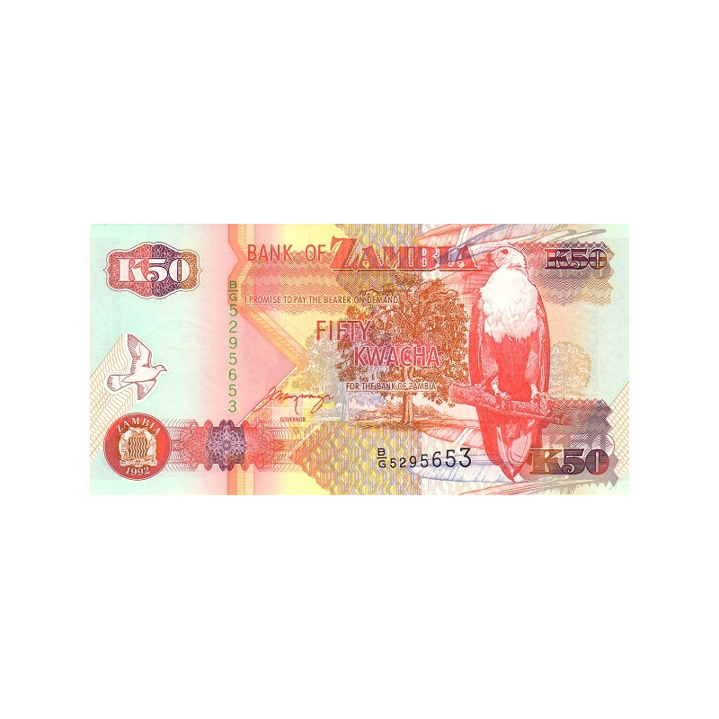 Zambia 50 Kwacha 1992 P-37b