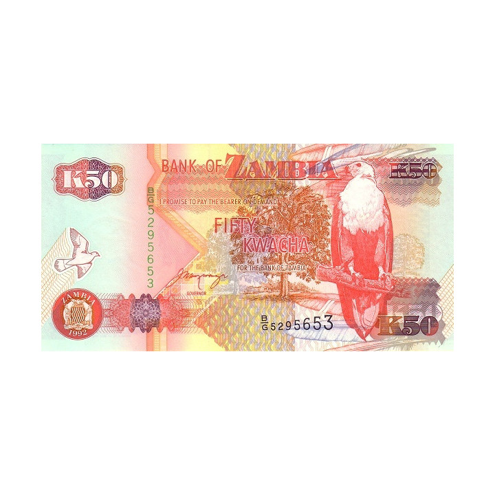 Zambia 50 Kwacha 1992 P-37b
