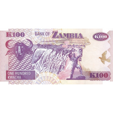Zambia 100 Kwacha 1992 P-38b