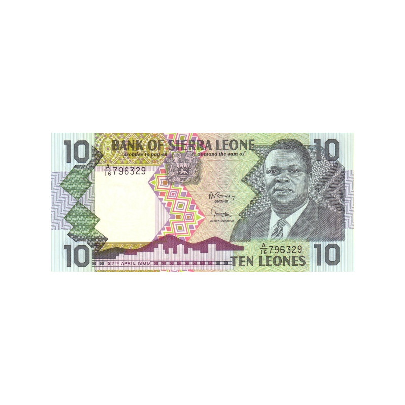 Sierra Leone 10 Leones 1988 P-15
