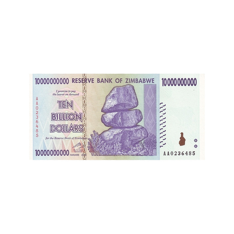 Zimbabwe 10 Billion Dollars 2008 P-85
