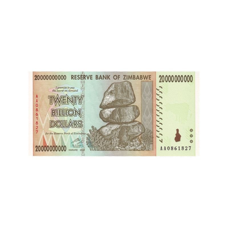 Zimbabwe 20 Billion Dollars 2008 P-86