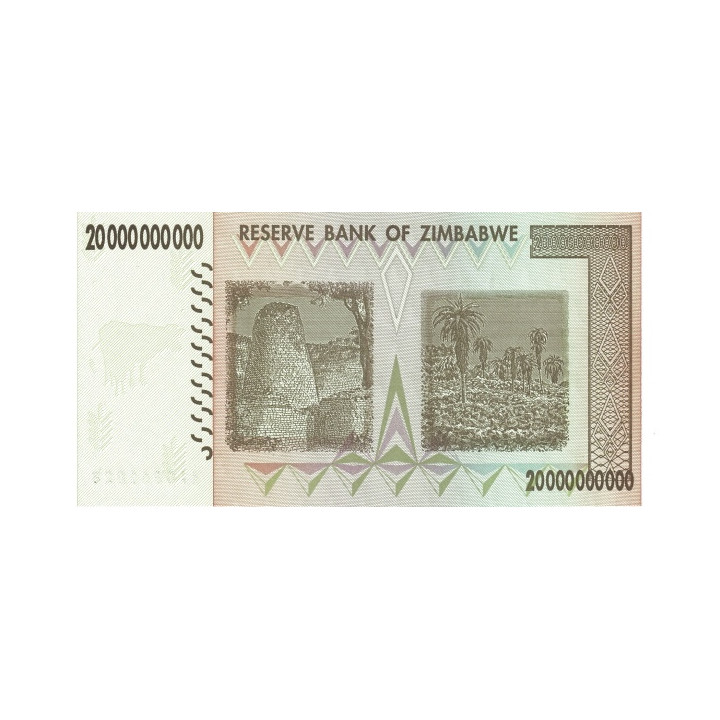 Zimbabwe 20 Billion Dollars 2008 P-86
