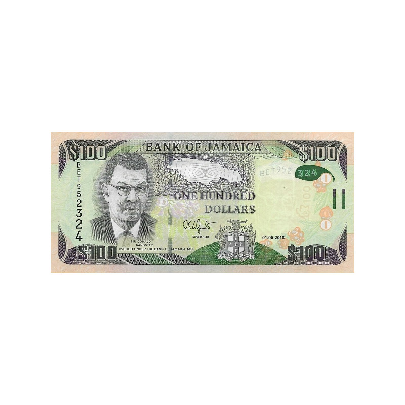 Jamaica 100 Dollars 2018 P-95