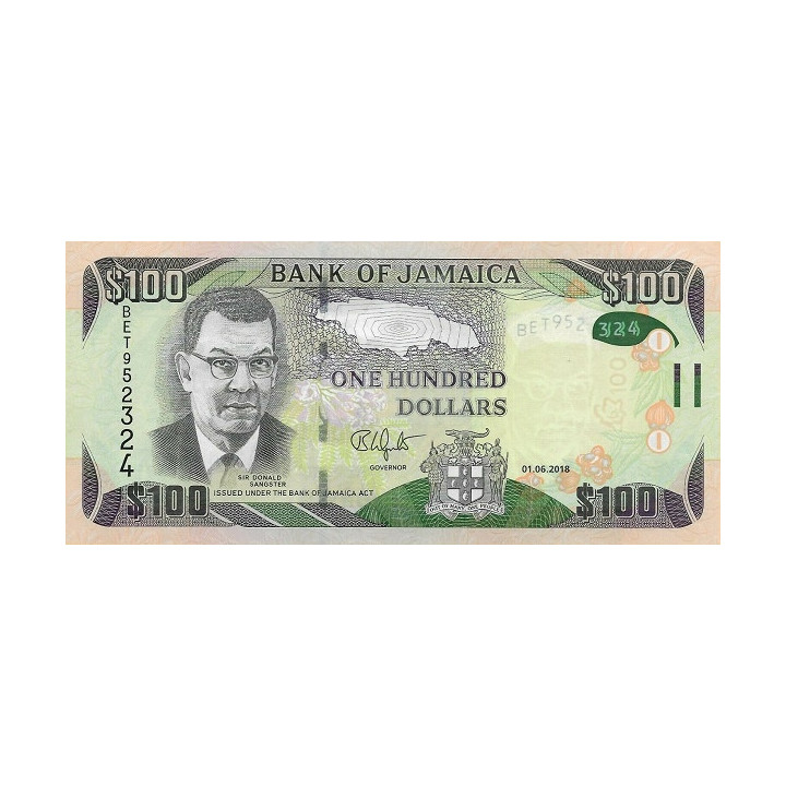 Jamaica 100 Dollars 2018 P-95
