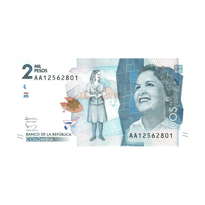 Colombia 2000 Pesos 2015 P-458a