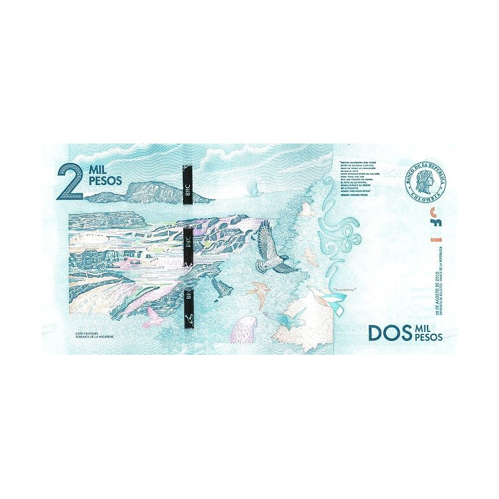 Colombia 2000 Pesos 2015 P-458a
