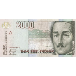 Colombia 2000 Pesos 2014 P-457z