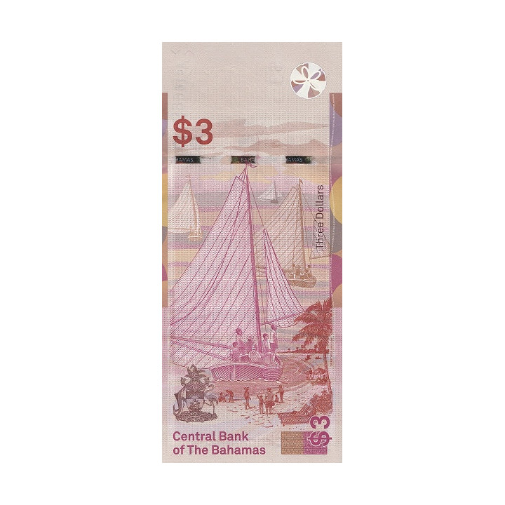 Bahamas 3 Dollars 2019 P-new