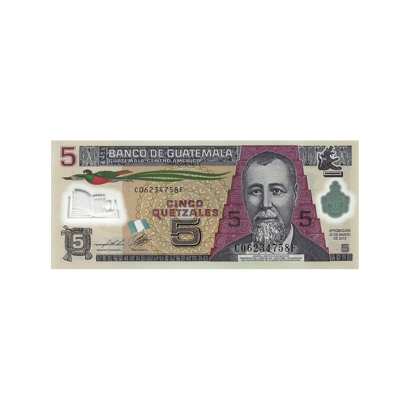 Guatemala 5 Quetzales 2013 P-122d