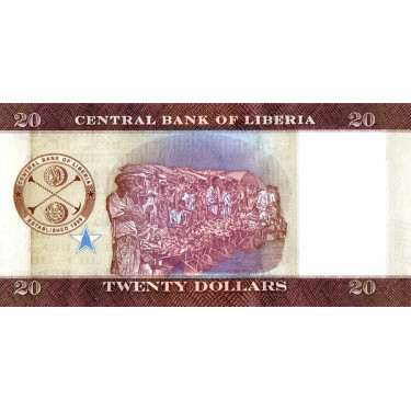 Liberia 20 Dollars 2016 P-33a