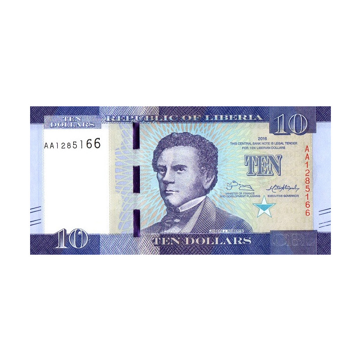 Liberia 10 Dollars 2016 P-32a