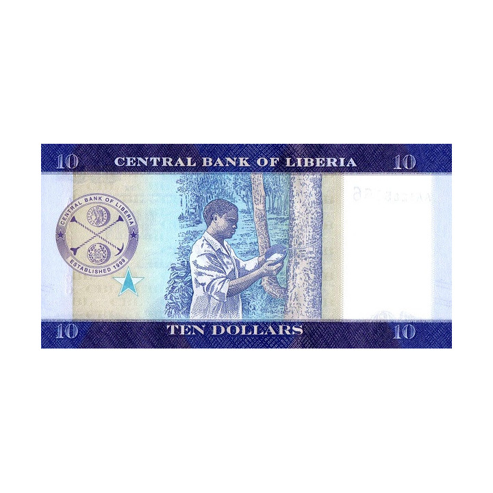 Liberia 10 Dollars 2016 P-32a