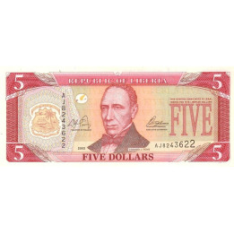 Liberia 5 Dollars 2003 P-26a