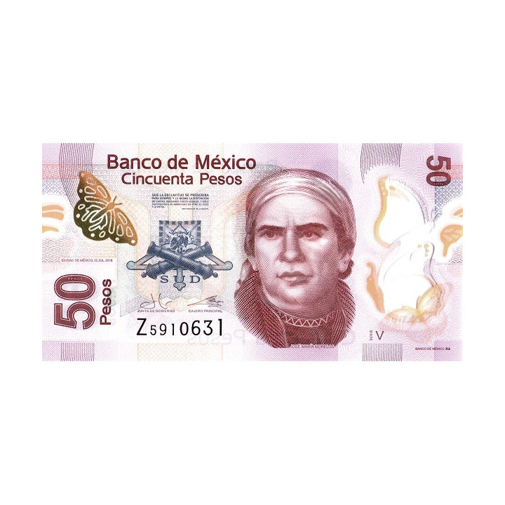 Mexico 50 Pesos 2016 P-123Av