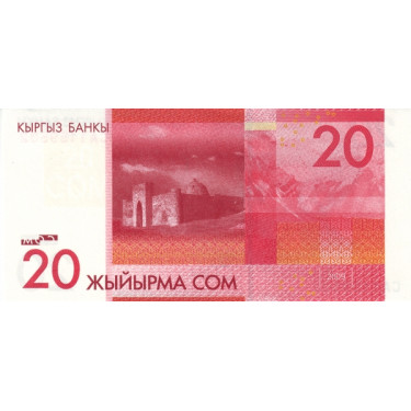 Kyrgyzstan 20 Som 2009 P-24