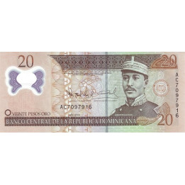 Dominikanska Republiken 20 Pesos Oro 2009 P-182