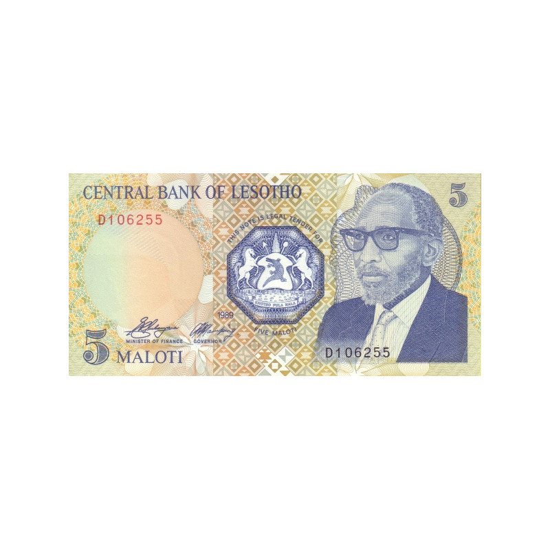 Lesotho 5 Maloti 1989 P-10