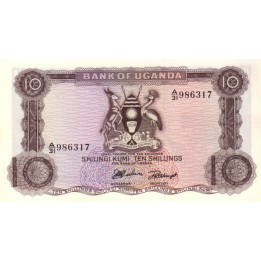 Uganda 10 Shillings 1966 P-2