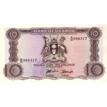 Uganda 10 Shillings 1966 P-2