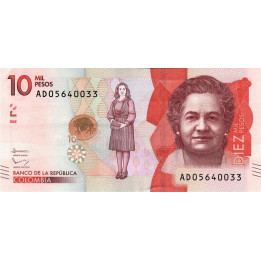 Colombia 10000 Pesos 2016 P-460