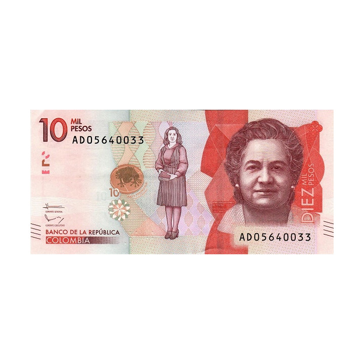 Colombia 10000 Pesos 2016 P-460