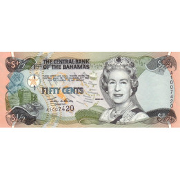 Bahamas 50 cents 2001 P-68