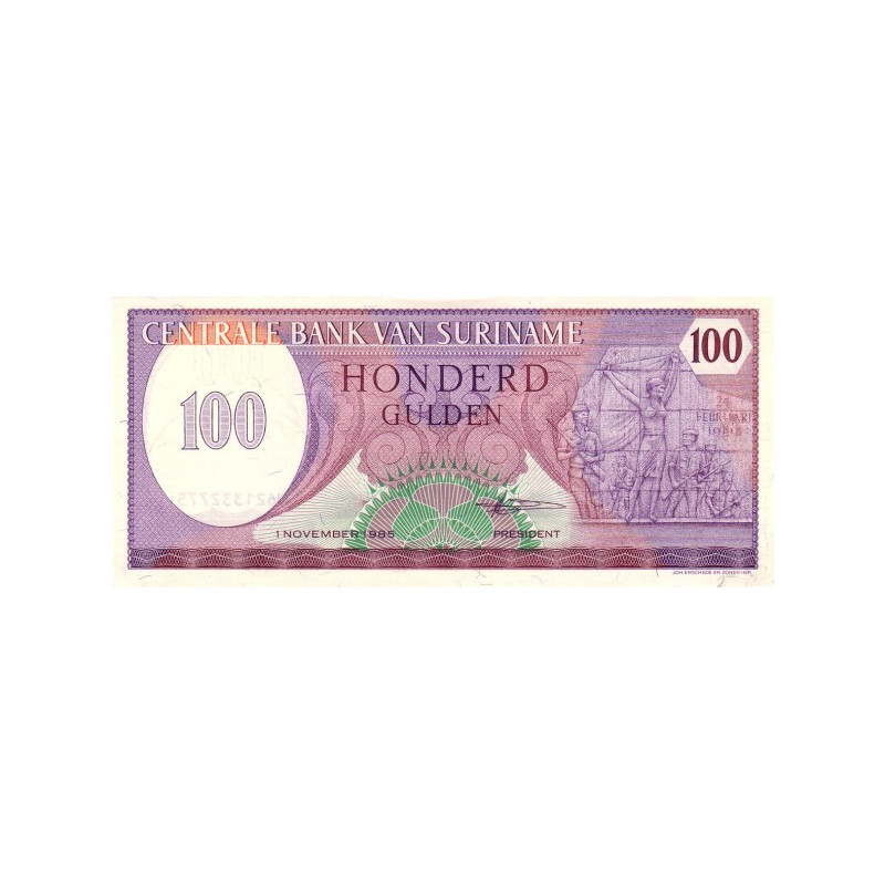 Suriname 100 Gulden 1985 P-128b