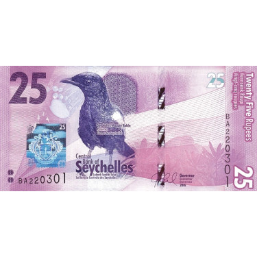 Seychellerna 25 Rupees...