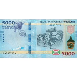 Burundi 5000 Francs 2018 P-53