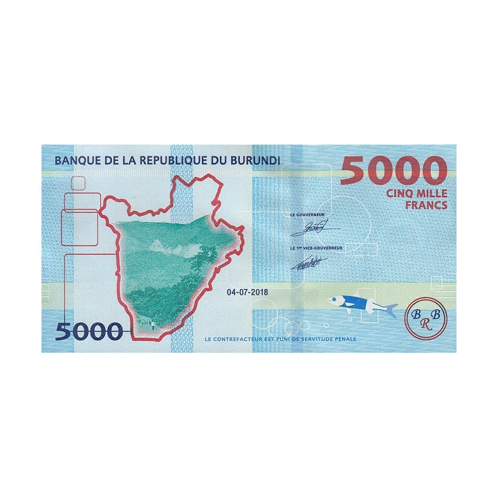Burundi 5000 Francs 2018 P-53