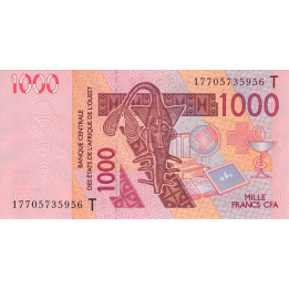 West African States Togo 1000 Francs 2017 P-815Tq