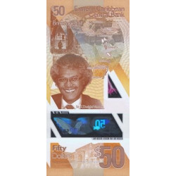 Eastern Caribbean 50 dollars 2019 ND P-New polymer