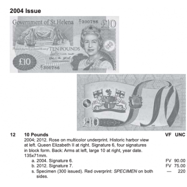 Saint Helena 10 Pounds 2004 P-12a